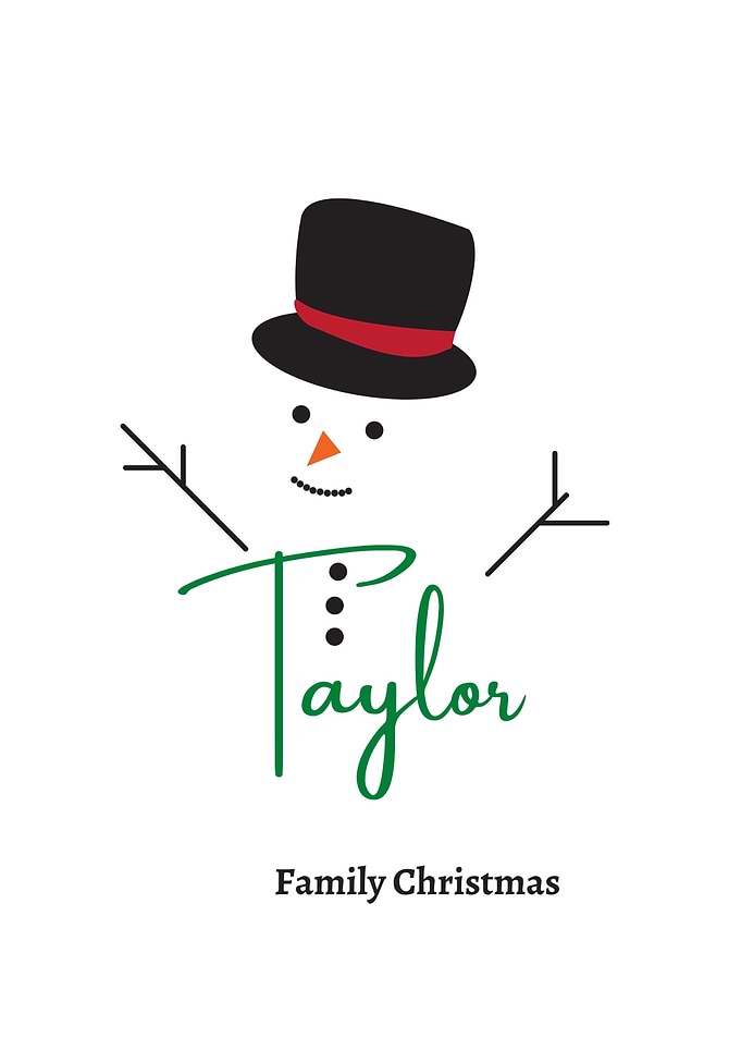 Taylor Family Christmas Snowman