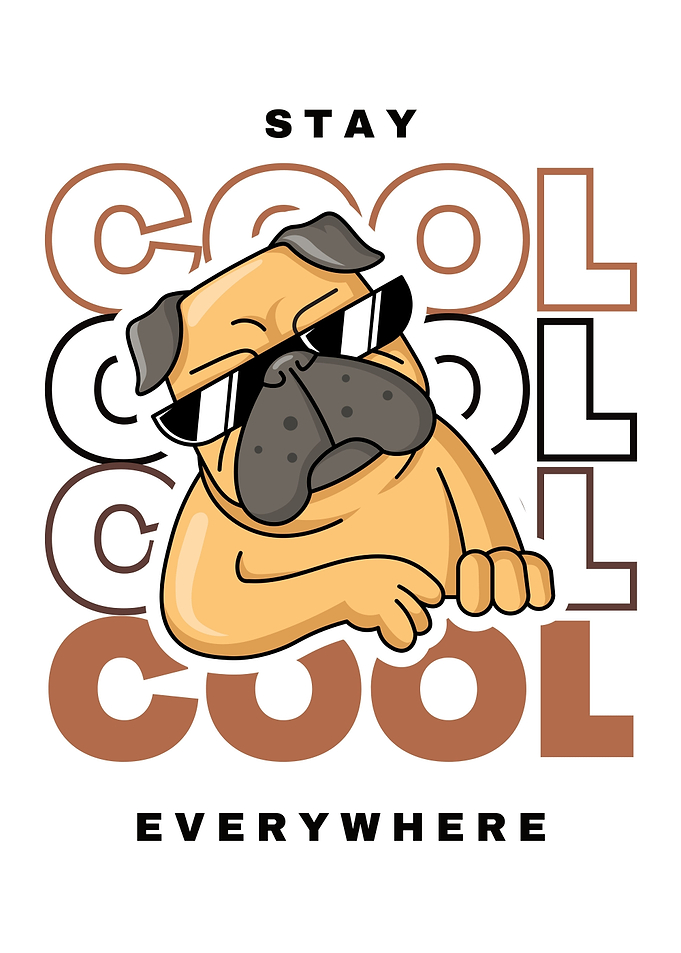 Cool Dog with Sunglasses Illustration