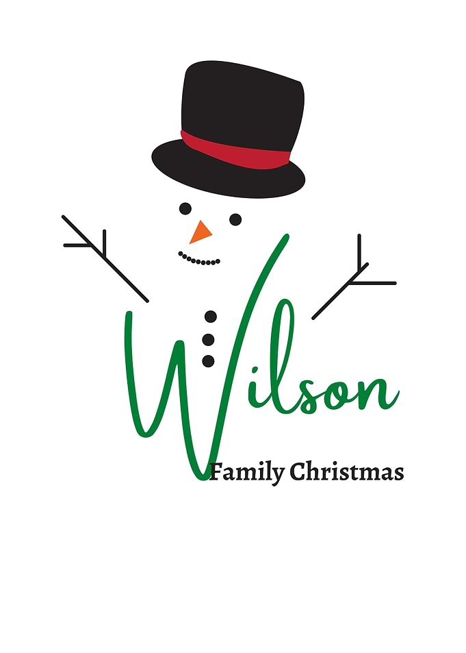 Wilson Family Christmas Snowman