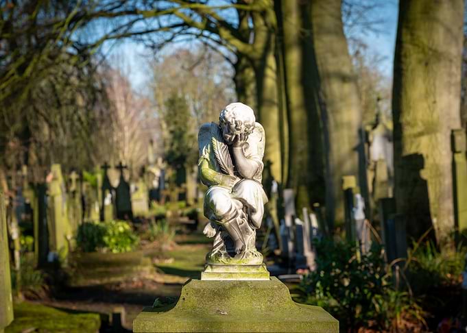 Angel Statue in Cemetery