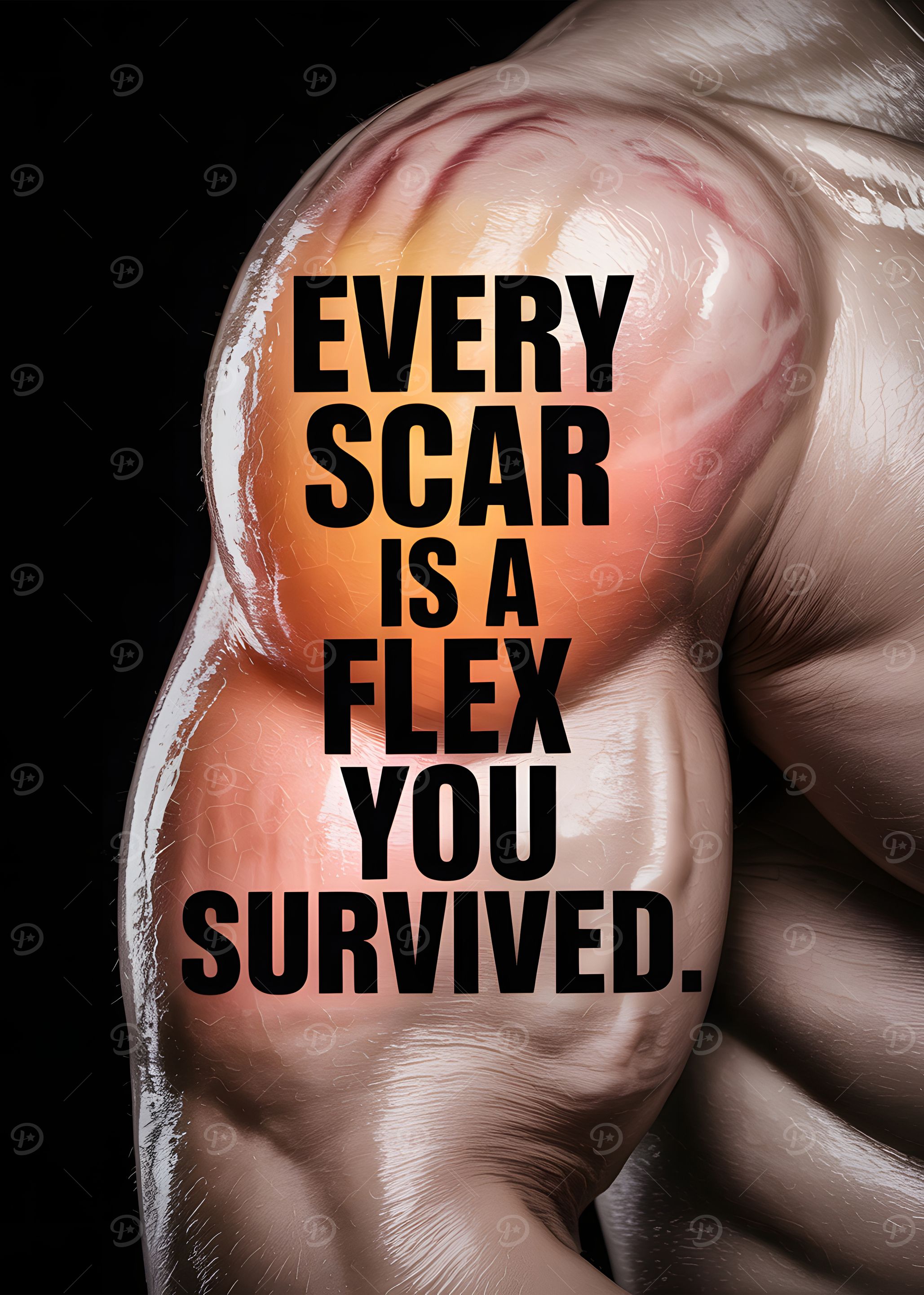 Every Scar is a Flex Gym Motivational Poster