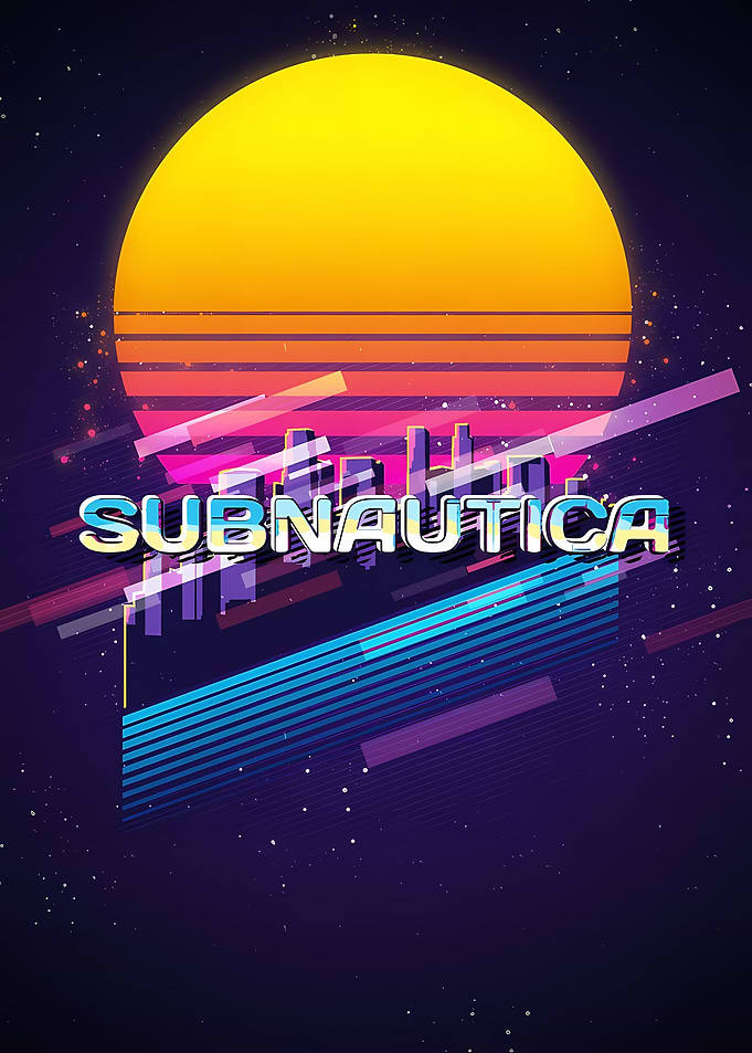 Subnautica Retro Style Poster