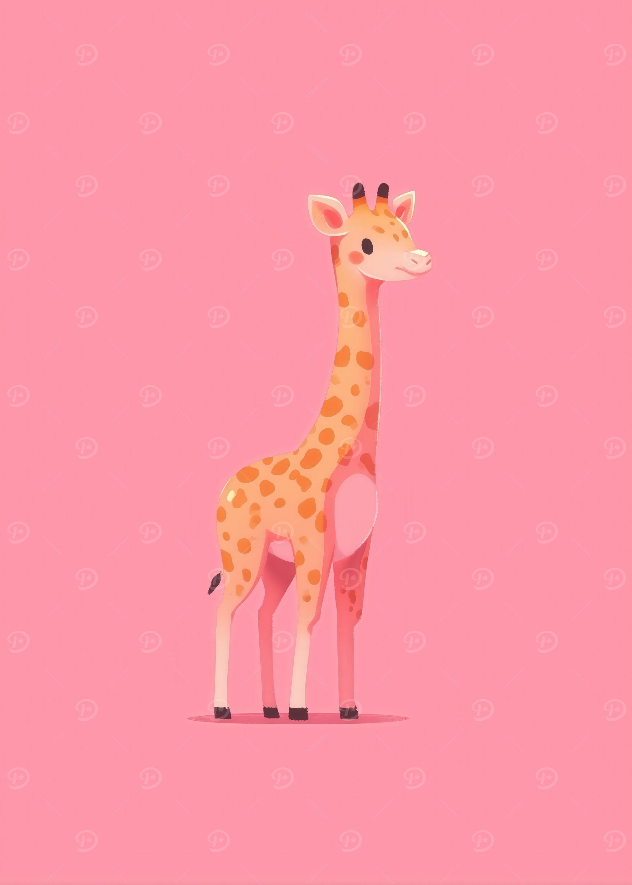 Cartoon Kawaii Giraffe