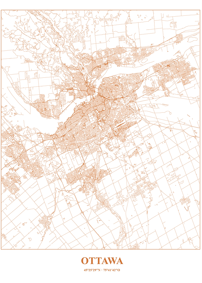 Ottawa City Map - Detailed Topography