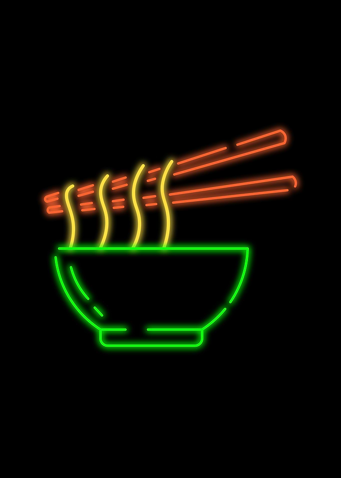 Neon Ramen Bowl