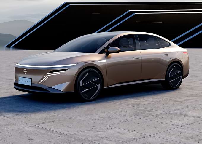 Brown Electric Car