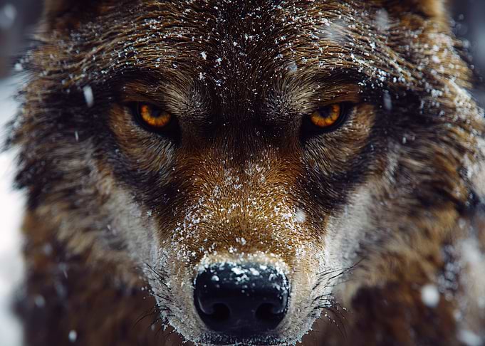Wolf Portrait in Winter
