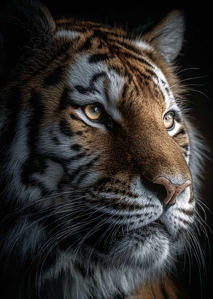 Tiger Majestic Portrait Close-Up