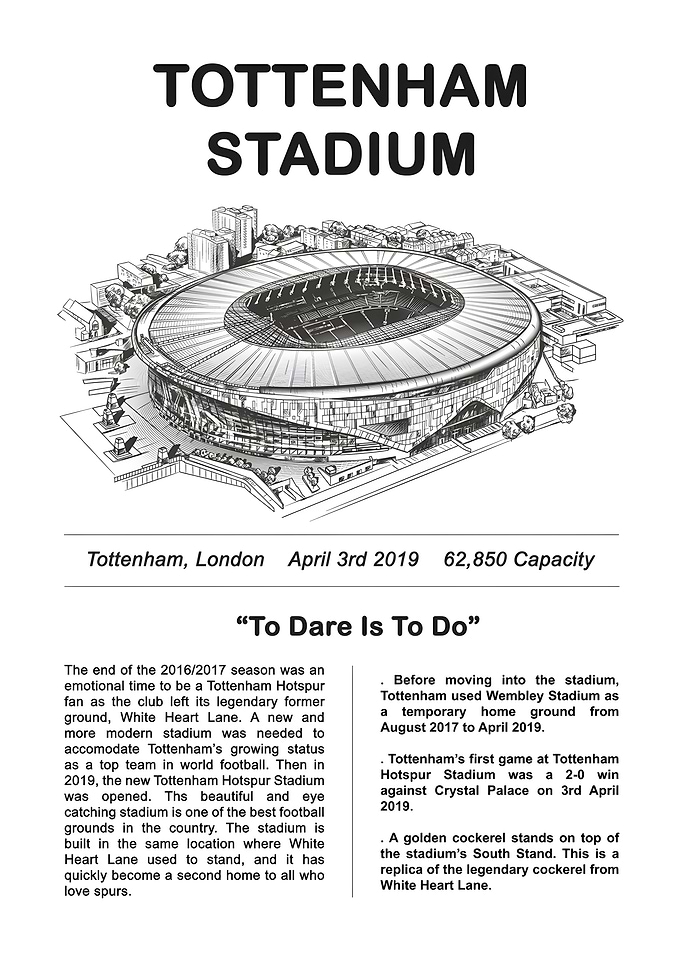 Tottenham Stadium Illustration