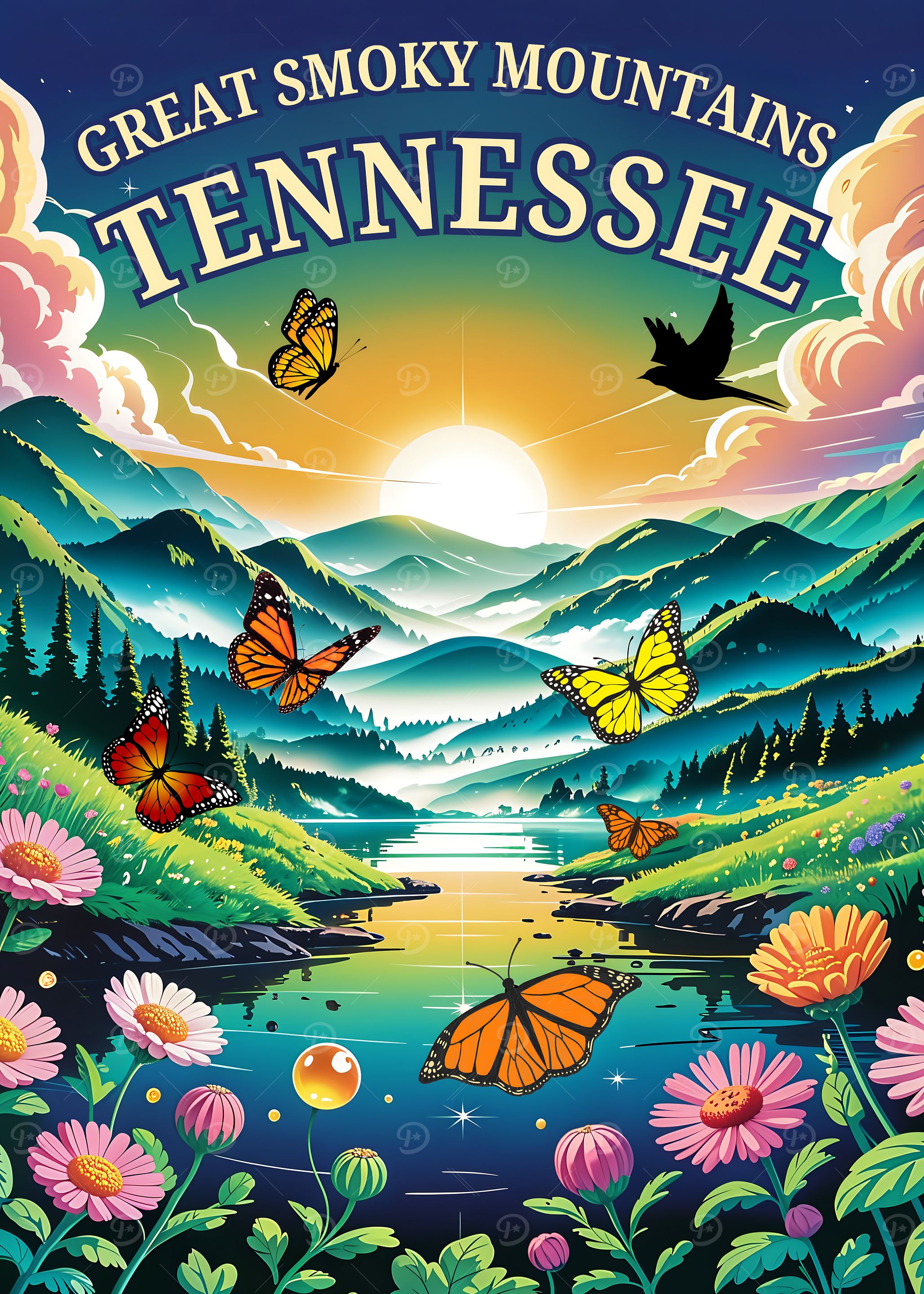 Great Smoky Mountains Tennessee Wall Art