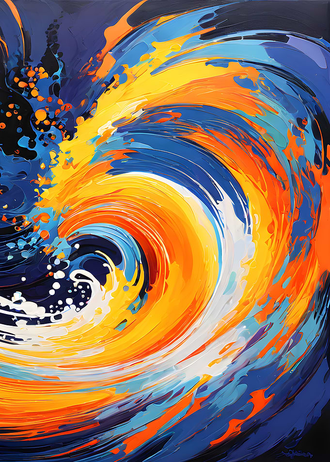 Abstract Wave Painting