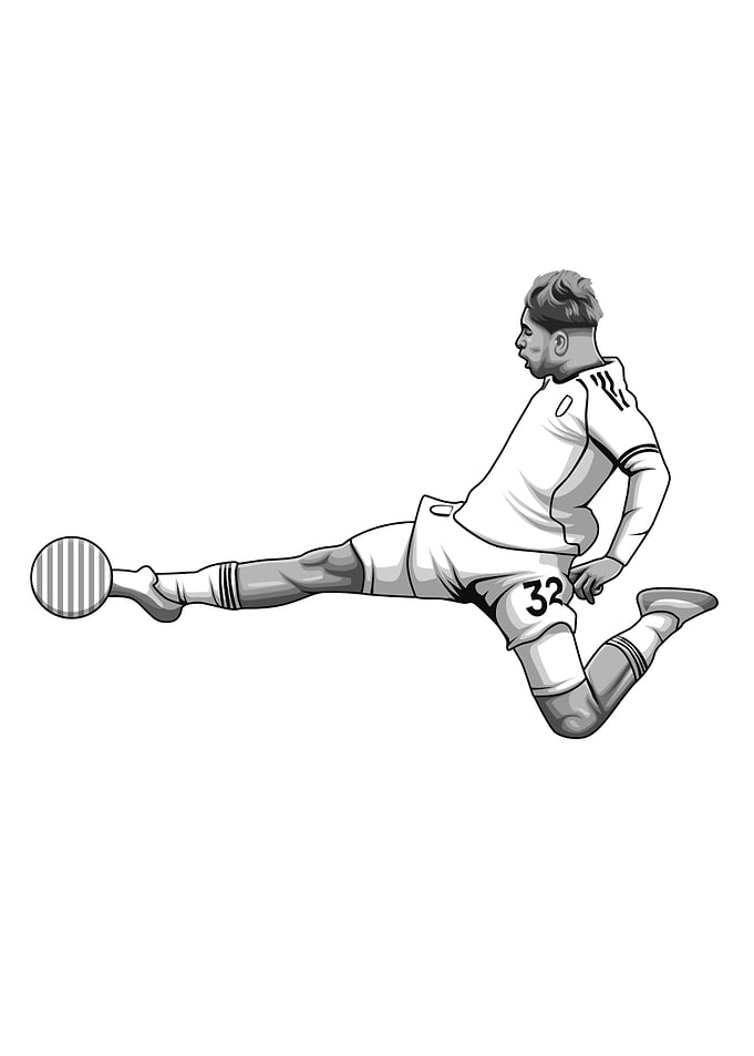Emile Smith Rowe Black and White Version