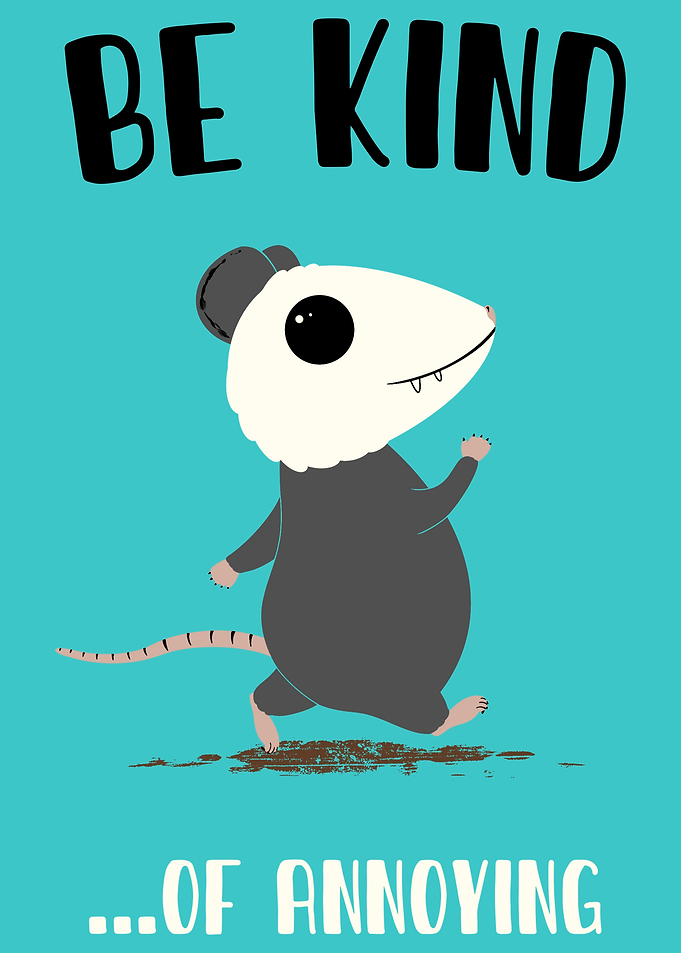 Be Kind of Annoying Opossum