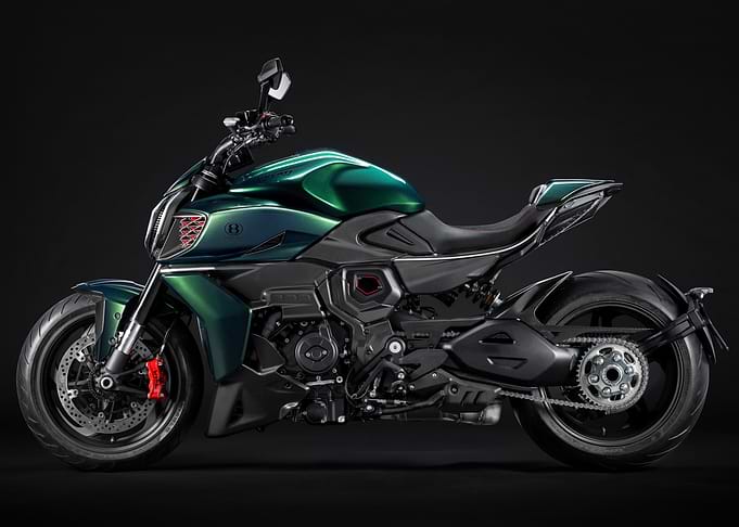 Ducati Diavel Green Motorcycle Studio Shot