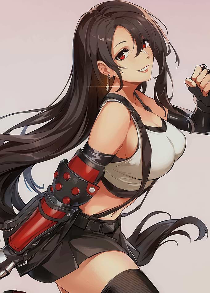 Tifa Lockhart Anime Style Illustration