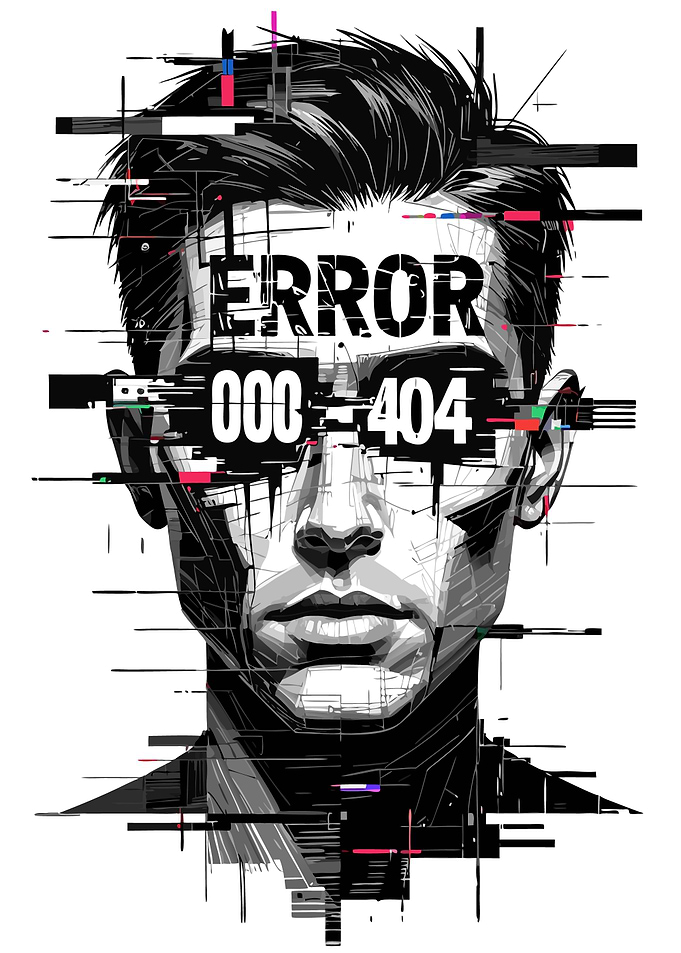 Error 404 Digital Portrait