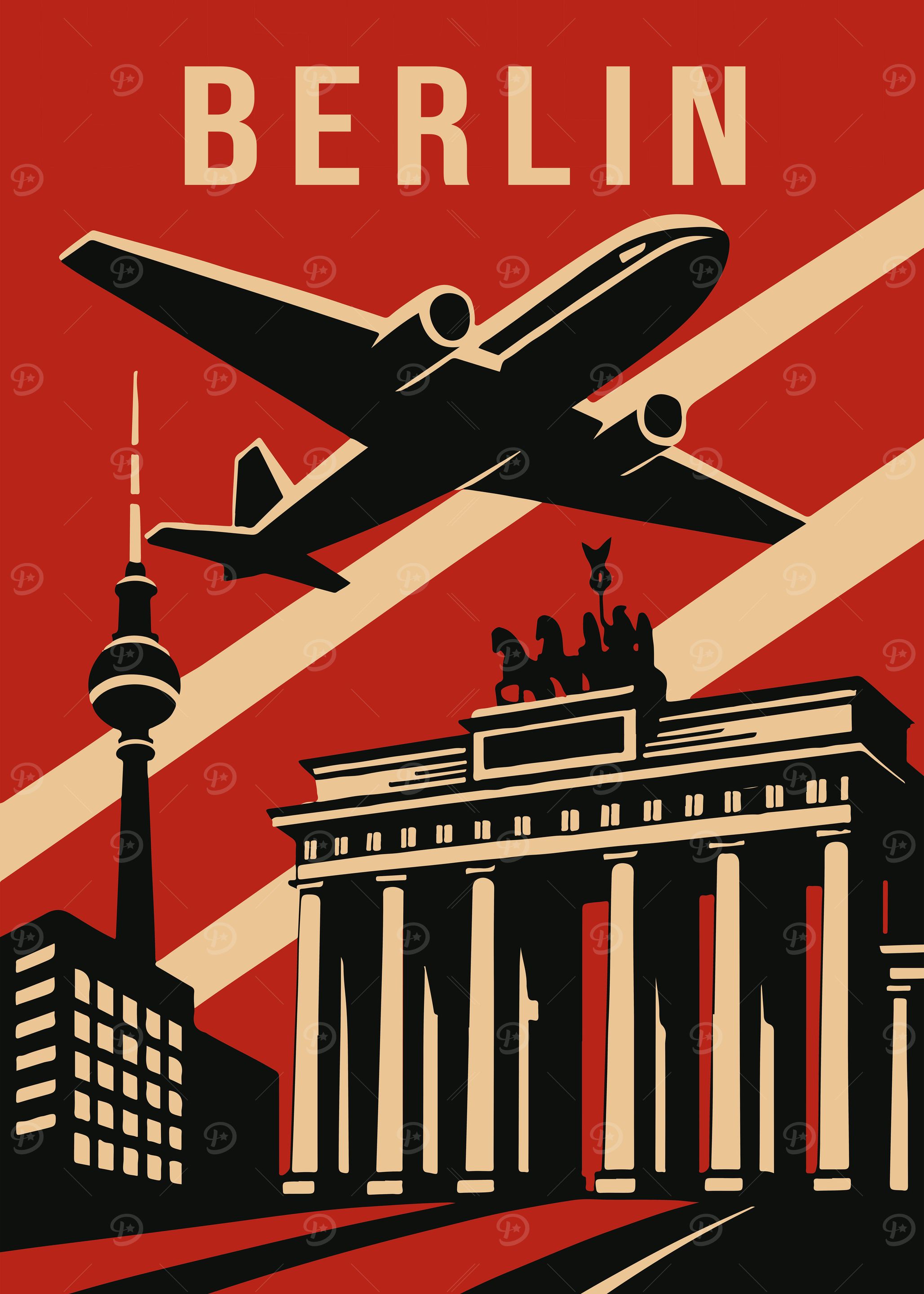 Berlin Vintage Travel Poster