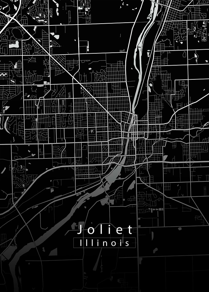 Joliet Illinois City Map