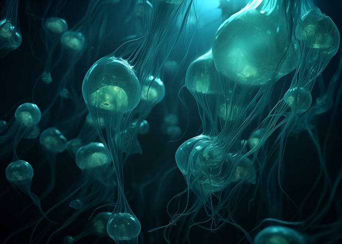 Jellyfish Underwater Scene