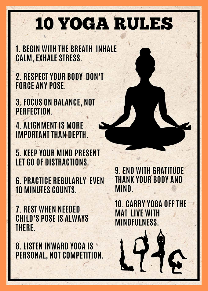 10 Yoga Rules Poster