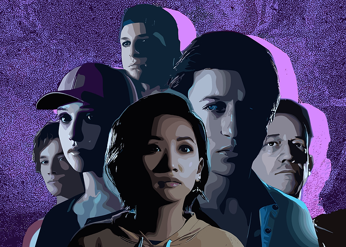 The Quarry game characters illustration