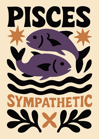 Pisces Zodiac Sign Art Print