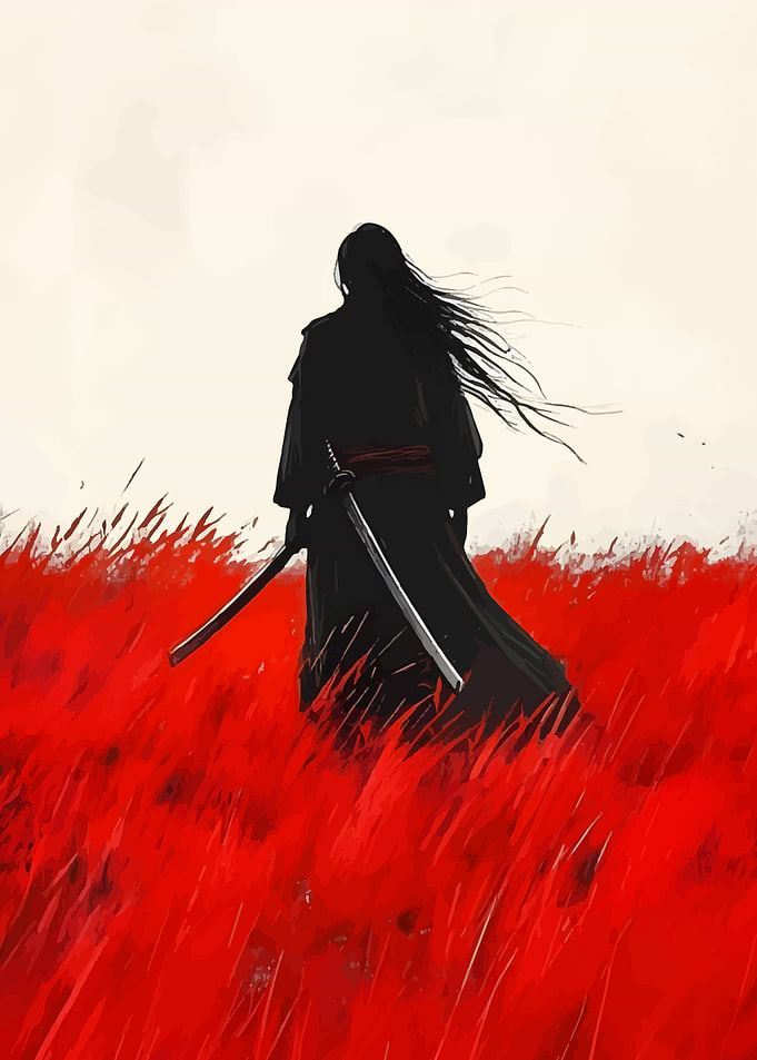Samurai in Red Field