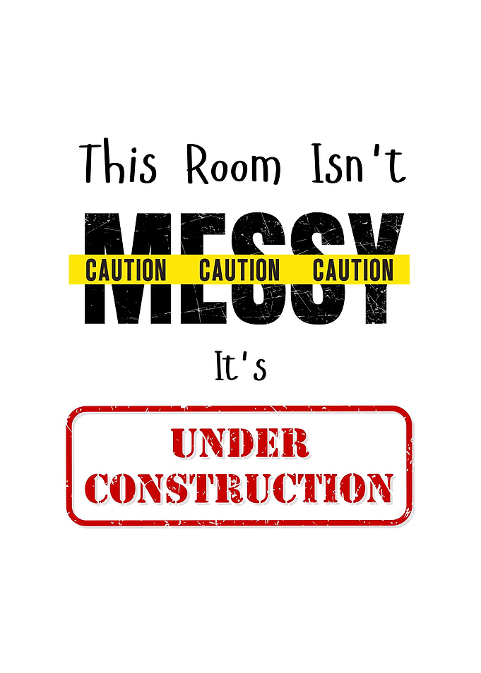 Room Under Construction Funny Text Art