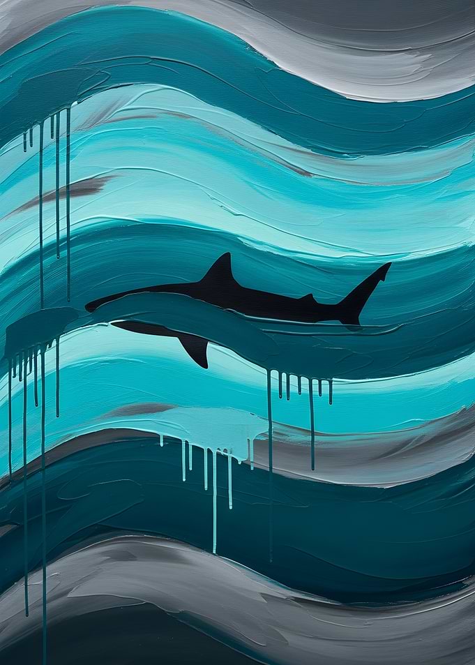 Abstract Shark Painting