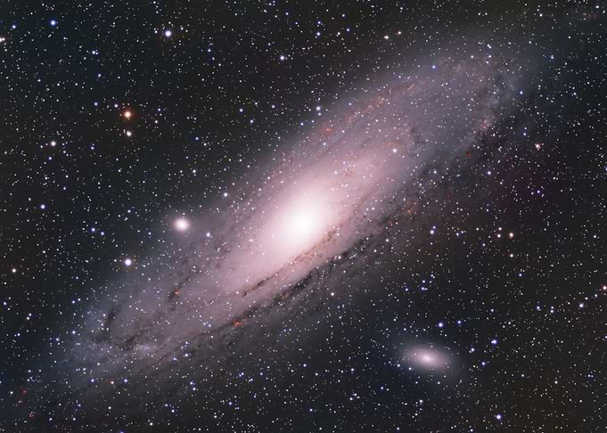 Andromeda Galaxy in a Starry Sky