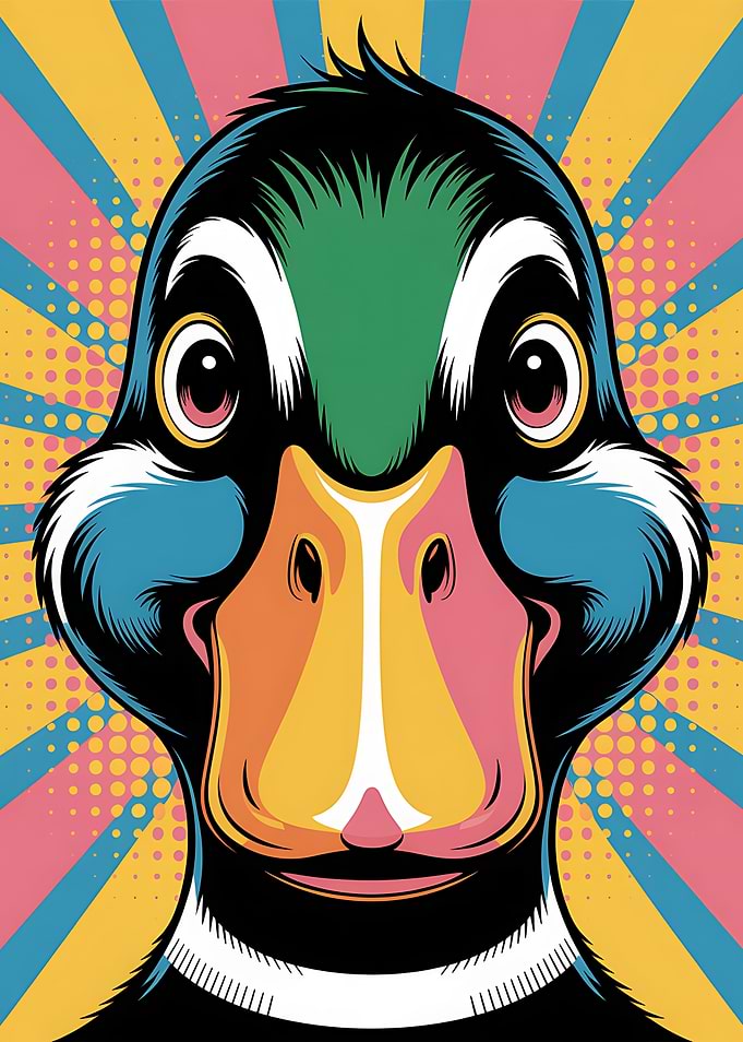 Pop Art Duck Portrait