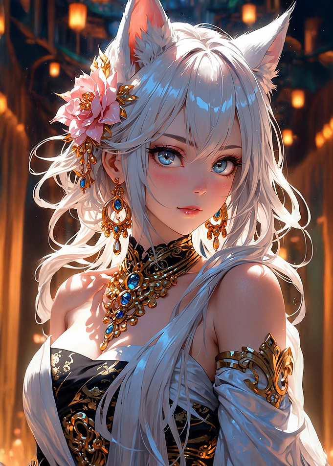 Anime Girl with Fox Ears
