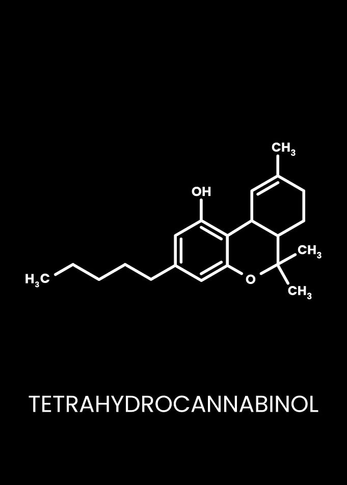 Tetrahydrocannabinol Molecule Structure