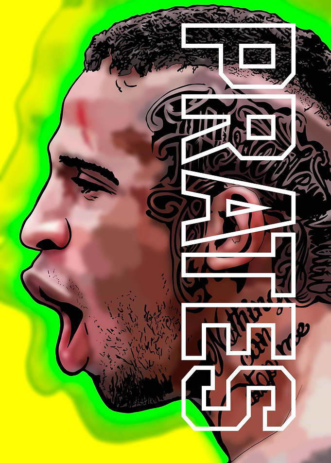 Carlos Prates Artwork – The Welterweight Prodigy & Fighting Nerds MMA Star by GrizzlyGFX