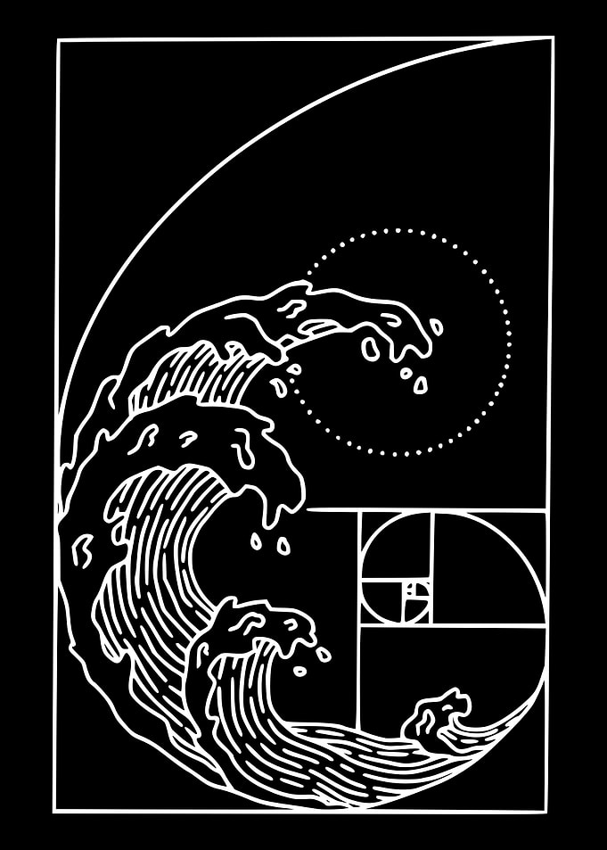 Golden Ratio Wave Art