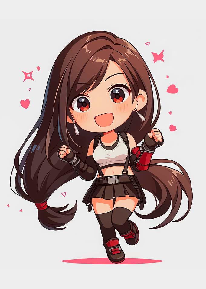 Chibi Tifa Lockhart Illustration