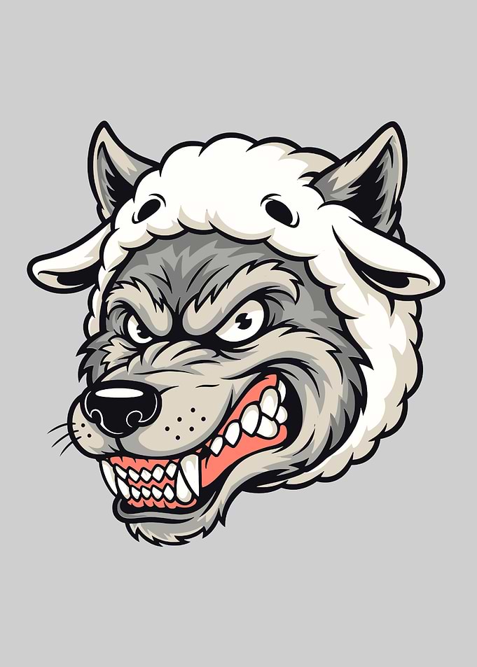 Wolf in Sheep's Clothing Cartoon