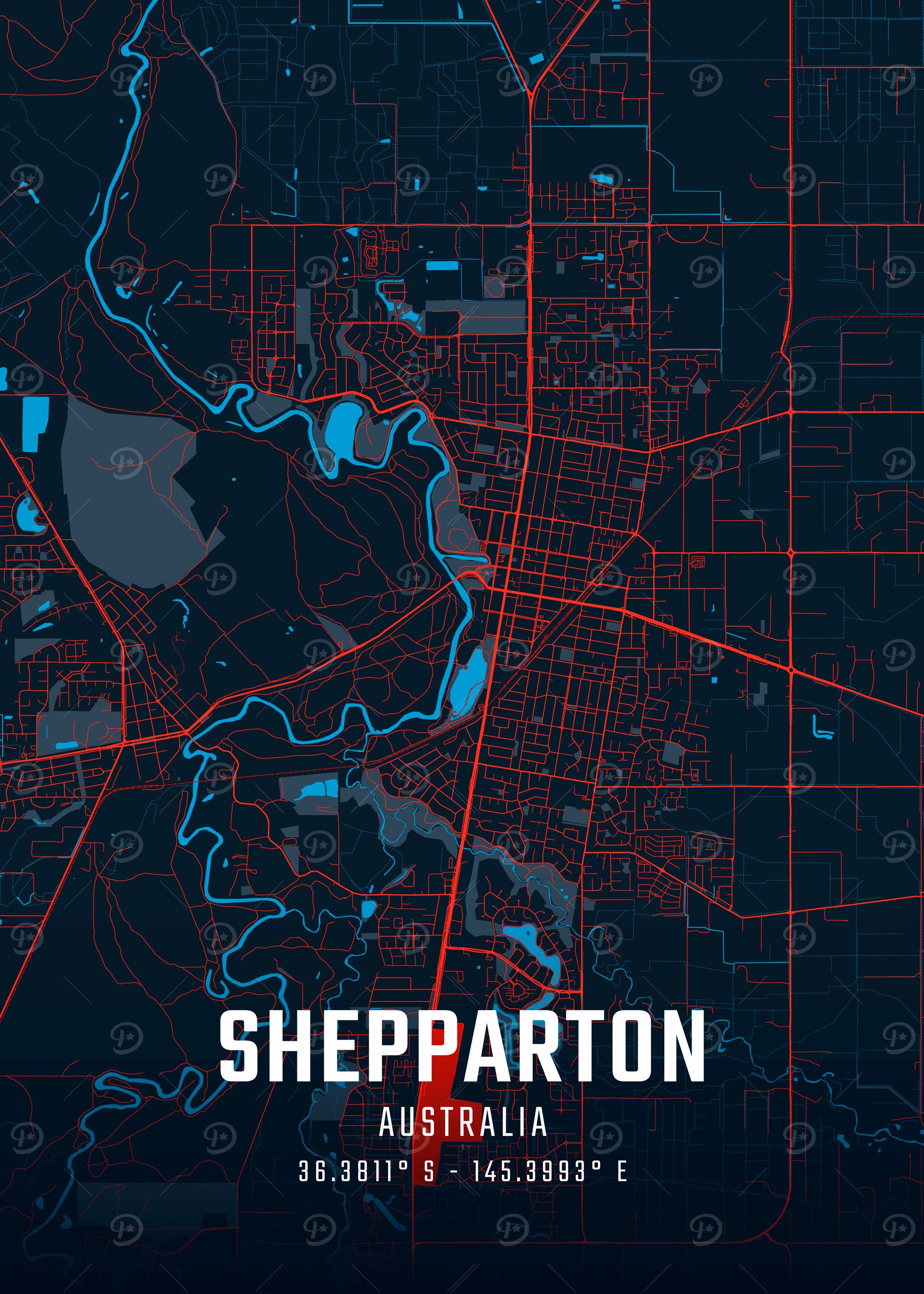 Shepparton City Map