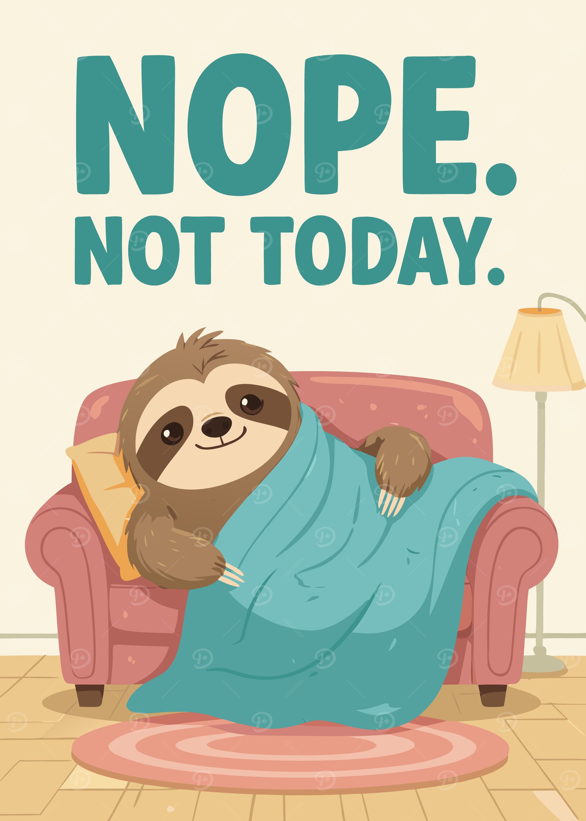 Sloth on Couch: Nope, Not Today