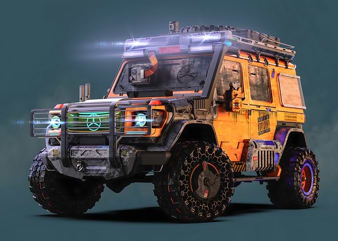 Cyberpunk Off-Road Vehicle Concept