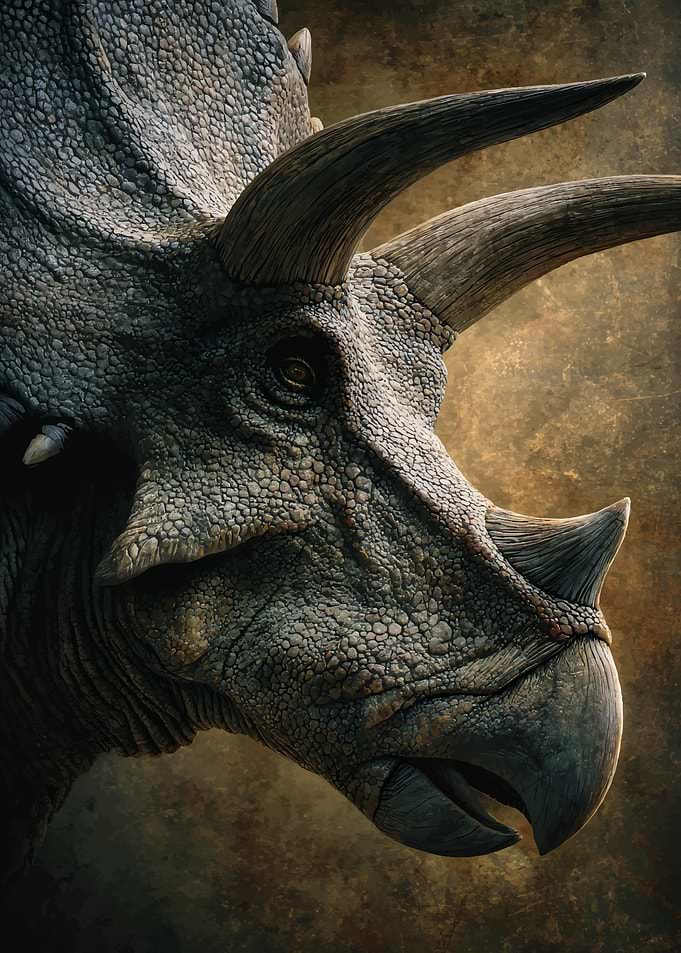 Triceratops Portrait: Prehistoric Majesty
