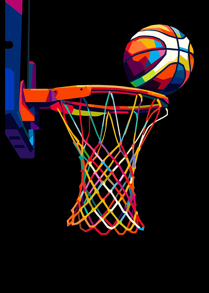 Basketball and Hoop