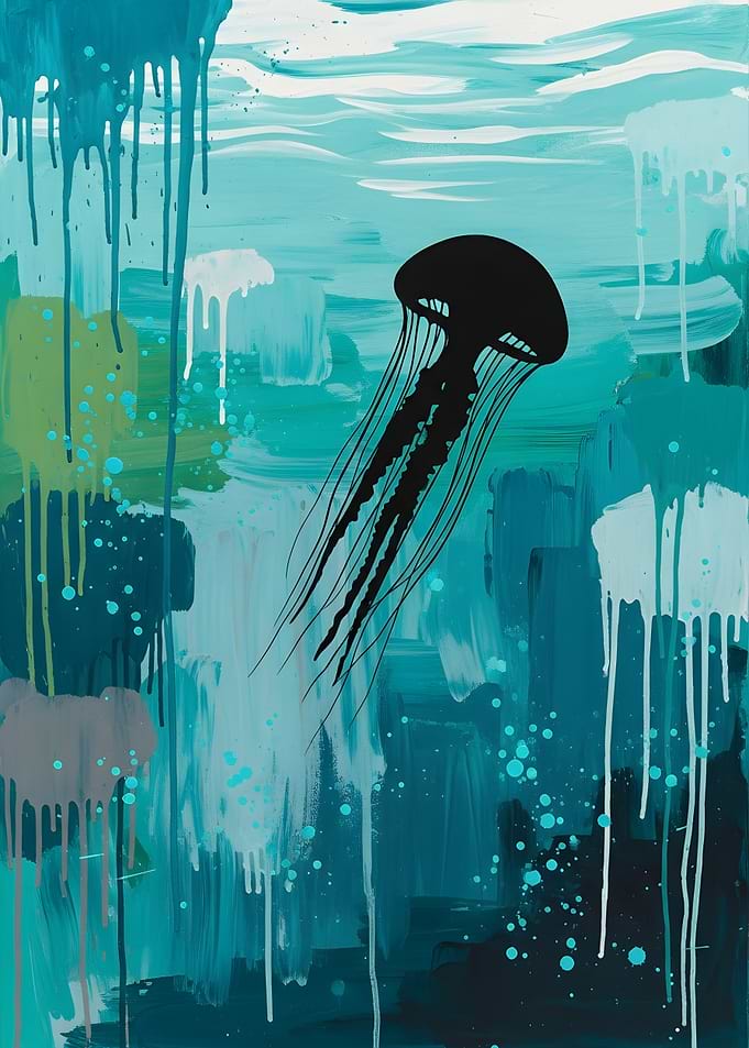 Abstract Jellyfish Painting