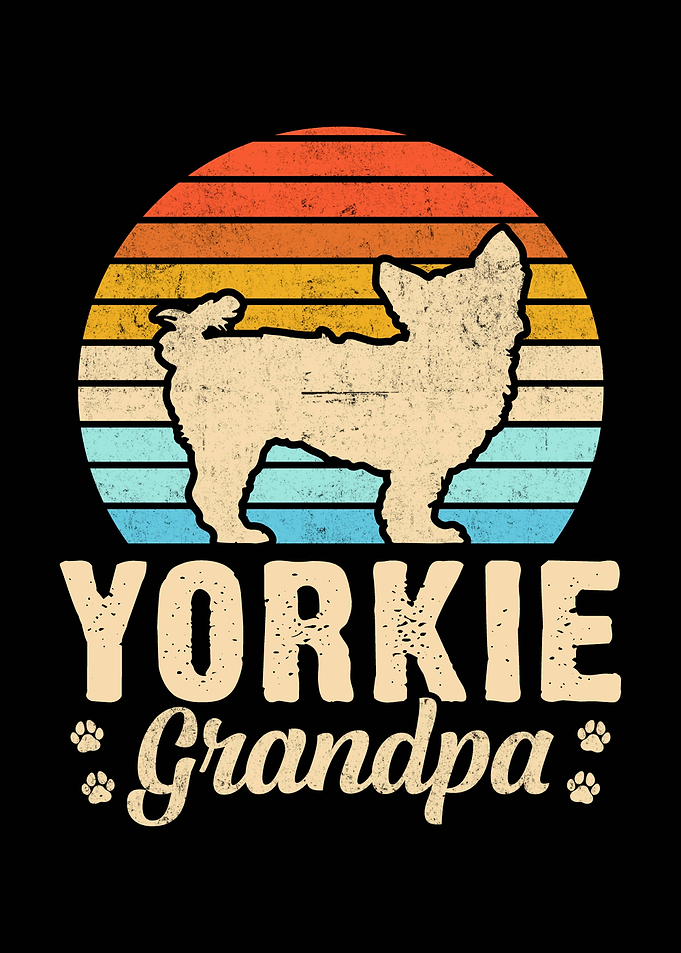 Yorkie Grandpa Dog Lover