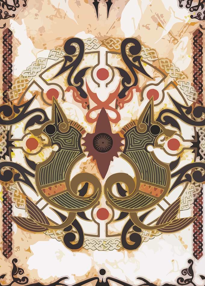Ornate Animal Motif Pattern