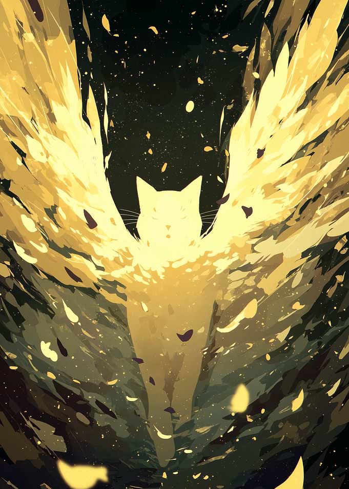 Winged Cat Digital Art