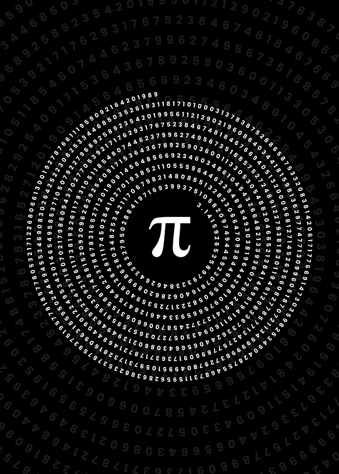 Pi Symbol with Numbers