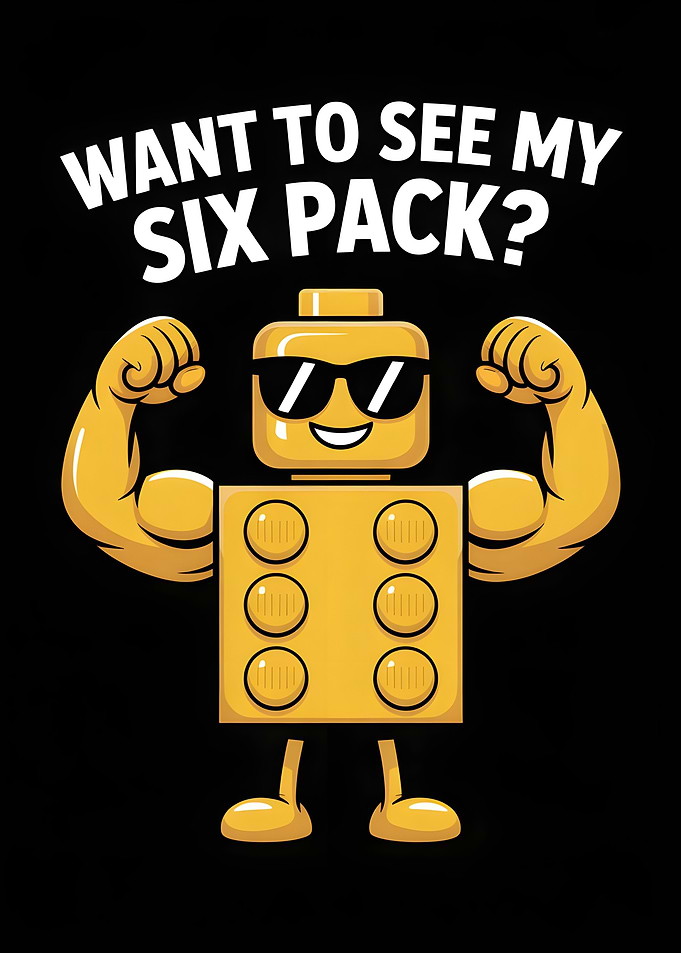 Lego Six Pack Funny Graphic