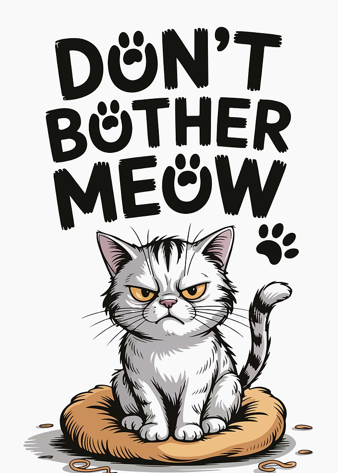 Grumpy Cat Cartoon Illustration