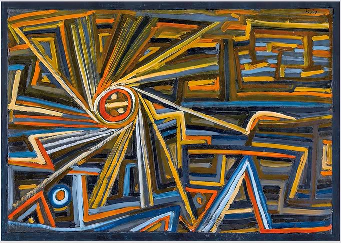 Abstract Painting with Geometric Shapes Paul Klee